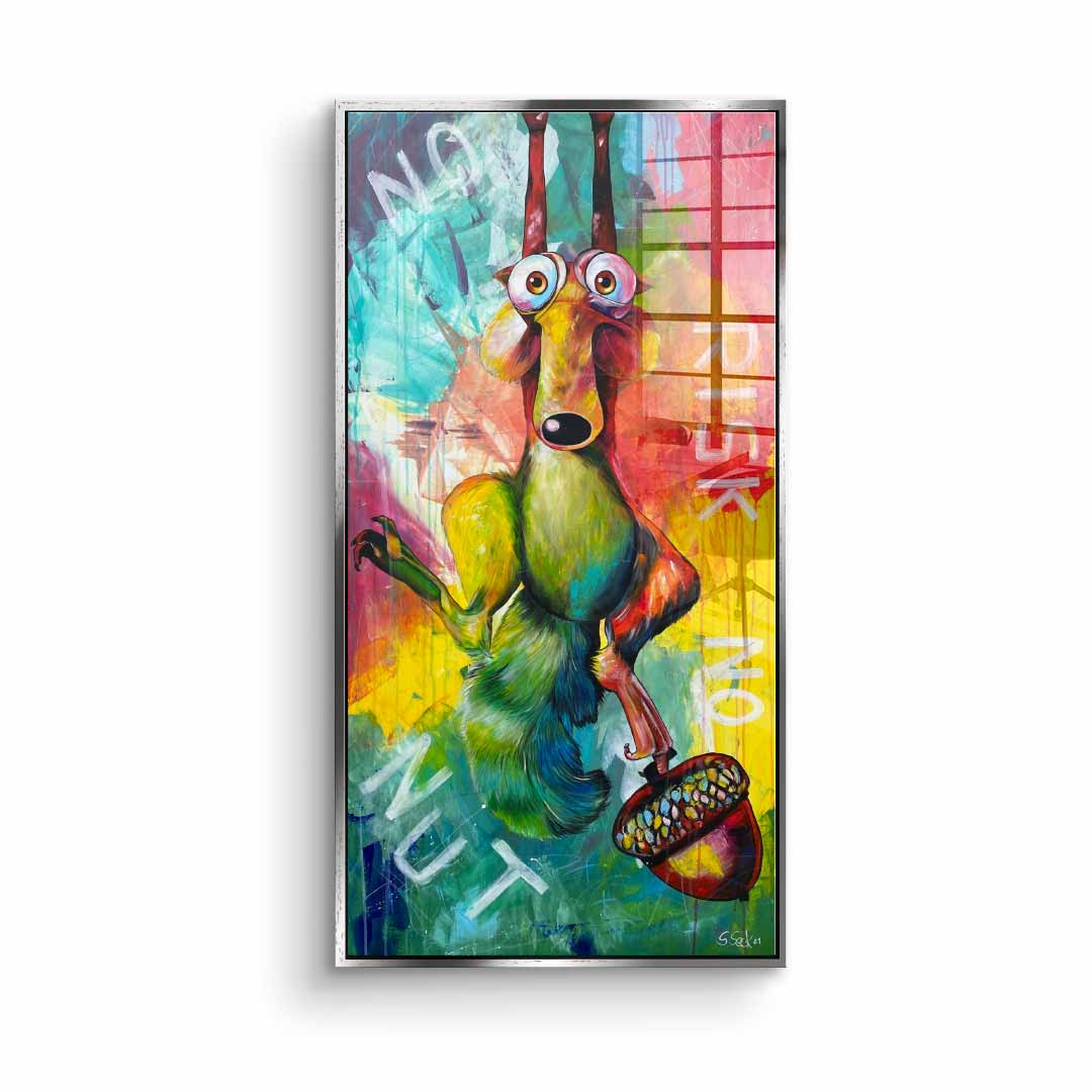 No Risk No Nut - Acrylglas