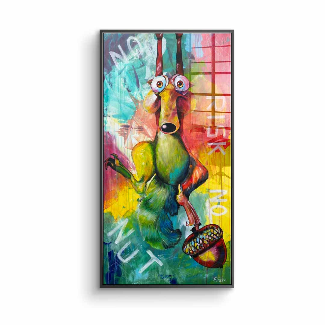 No Risk No Nut - Acrylglas