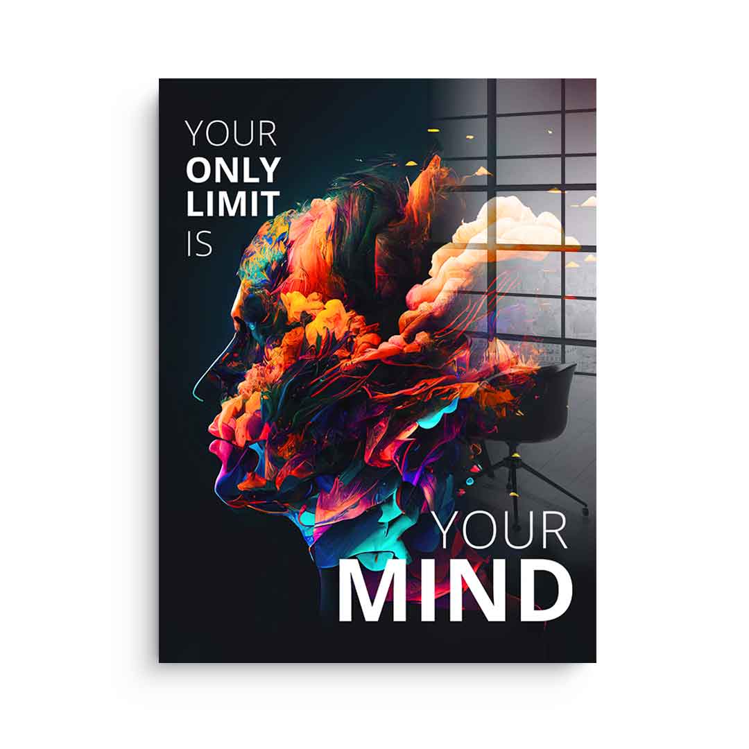Acrylglasbild Your only limit is your mind Motiv mindset Motivation sc