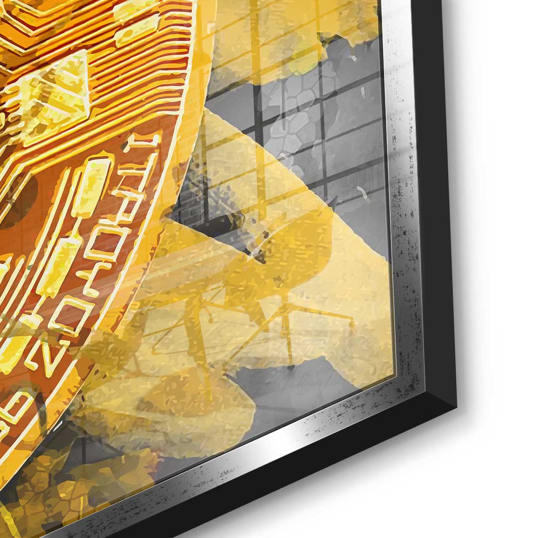 Painting Bitcoin - acrylic glass