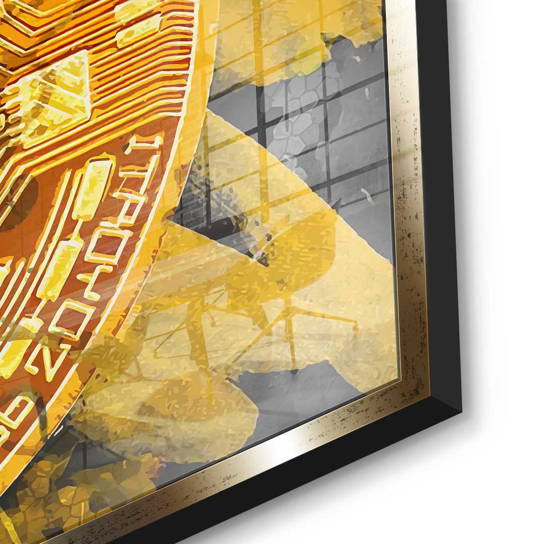 Painting Bitcoin - acrylic glass