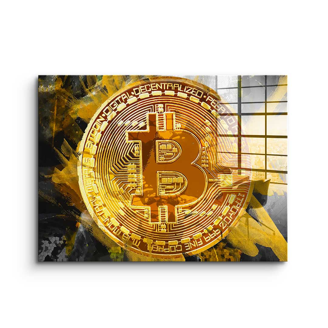 Painting Bitcoin - Acrylglas
