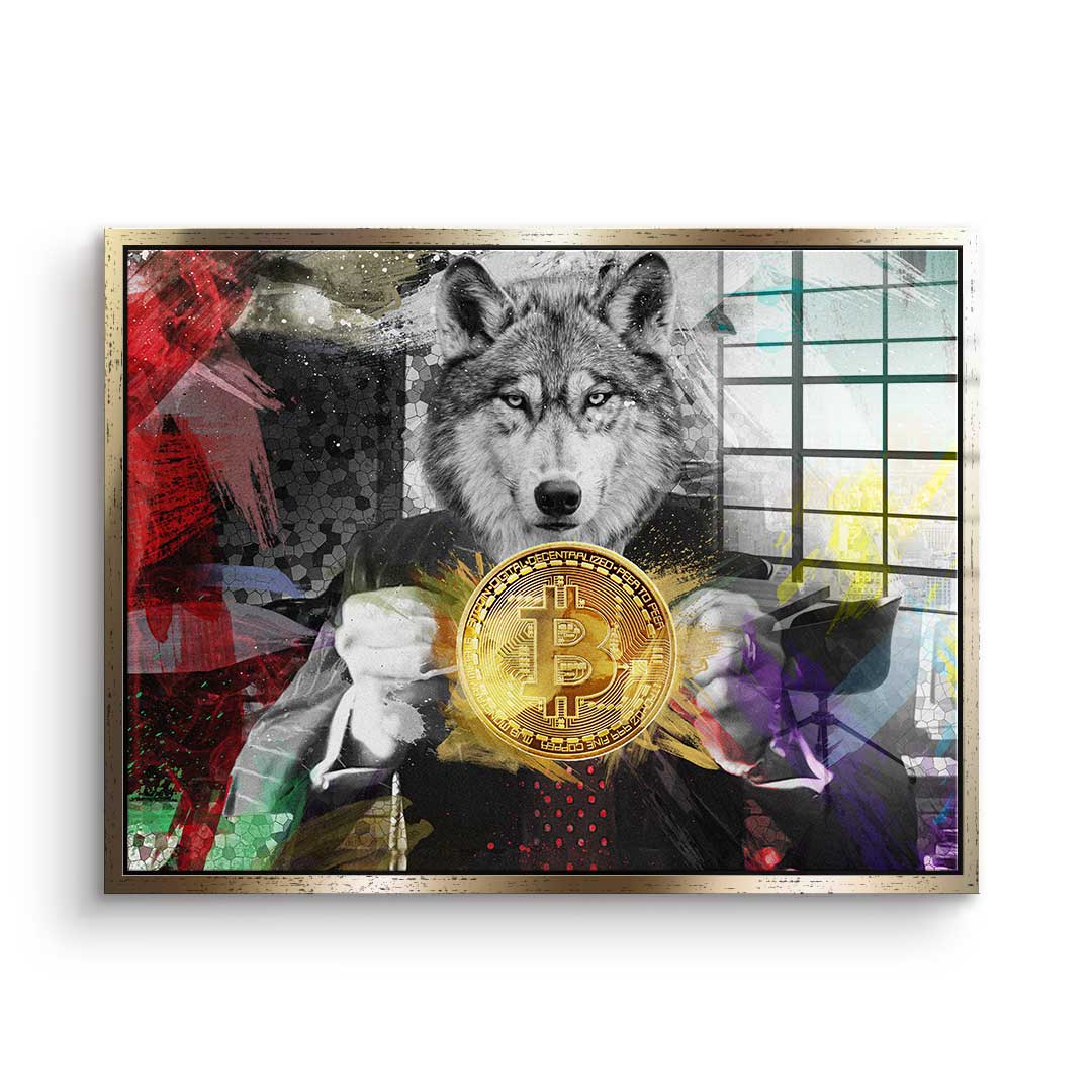 Bitcoin Wolf - Acrylglas