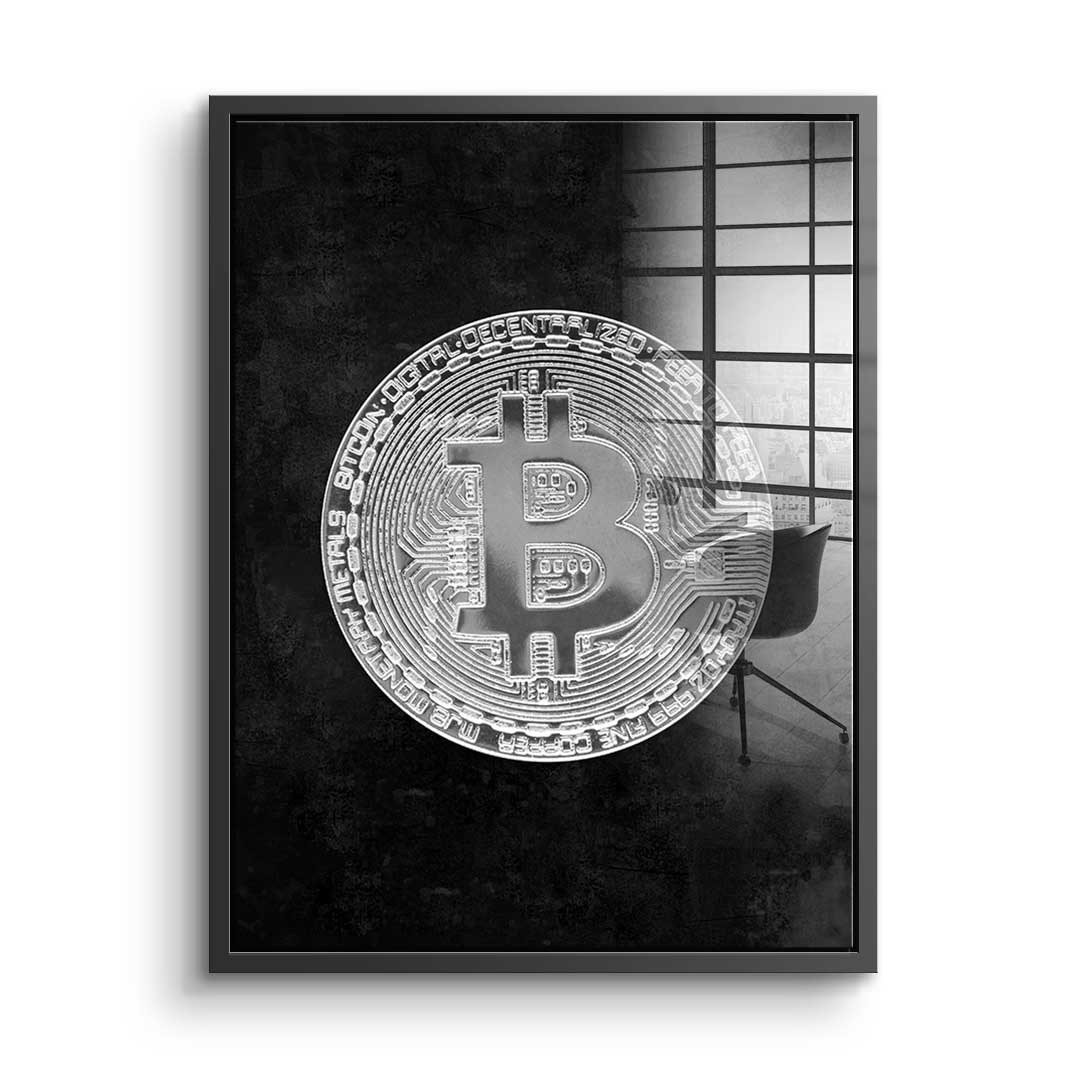 Black Bitcoin - acrylic glass