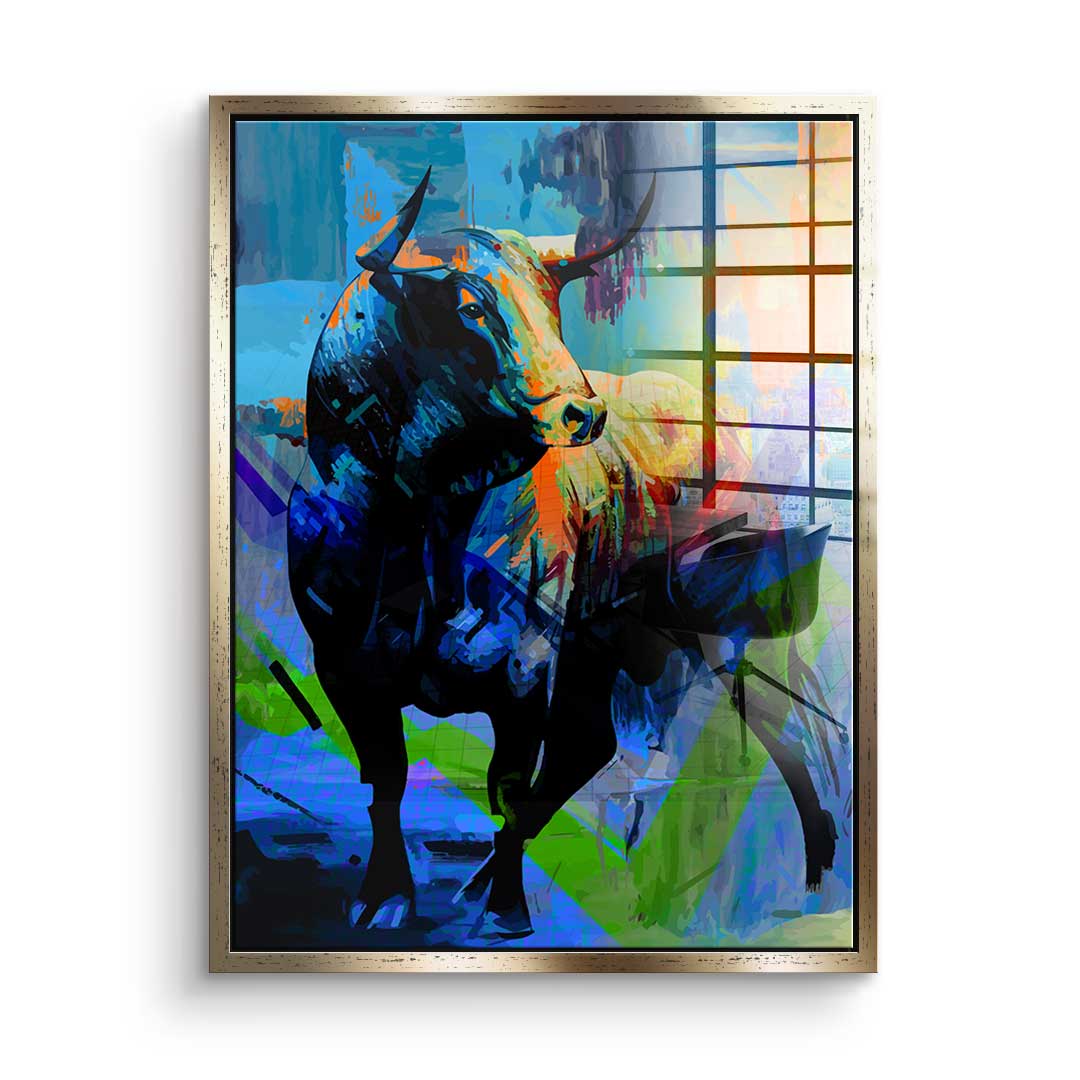 Colorful Bull - Acrylic glass