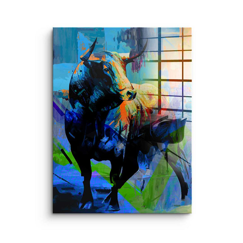 Colorful Bull - Acrylglas