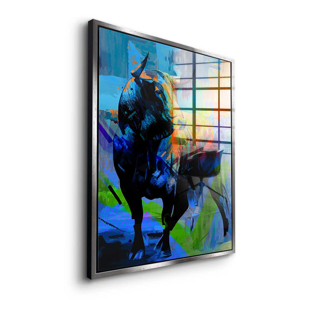Colorful Bull - Acrylglas
