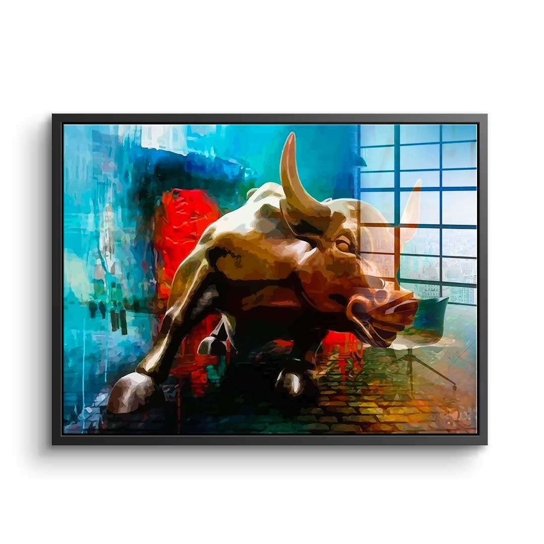 Bronze Bull - acrylic glass