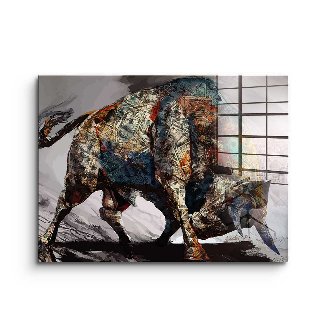 Money Bull - acrylic glass