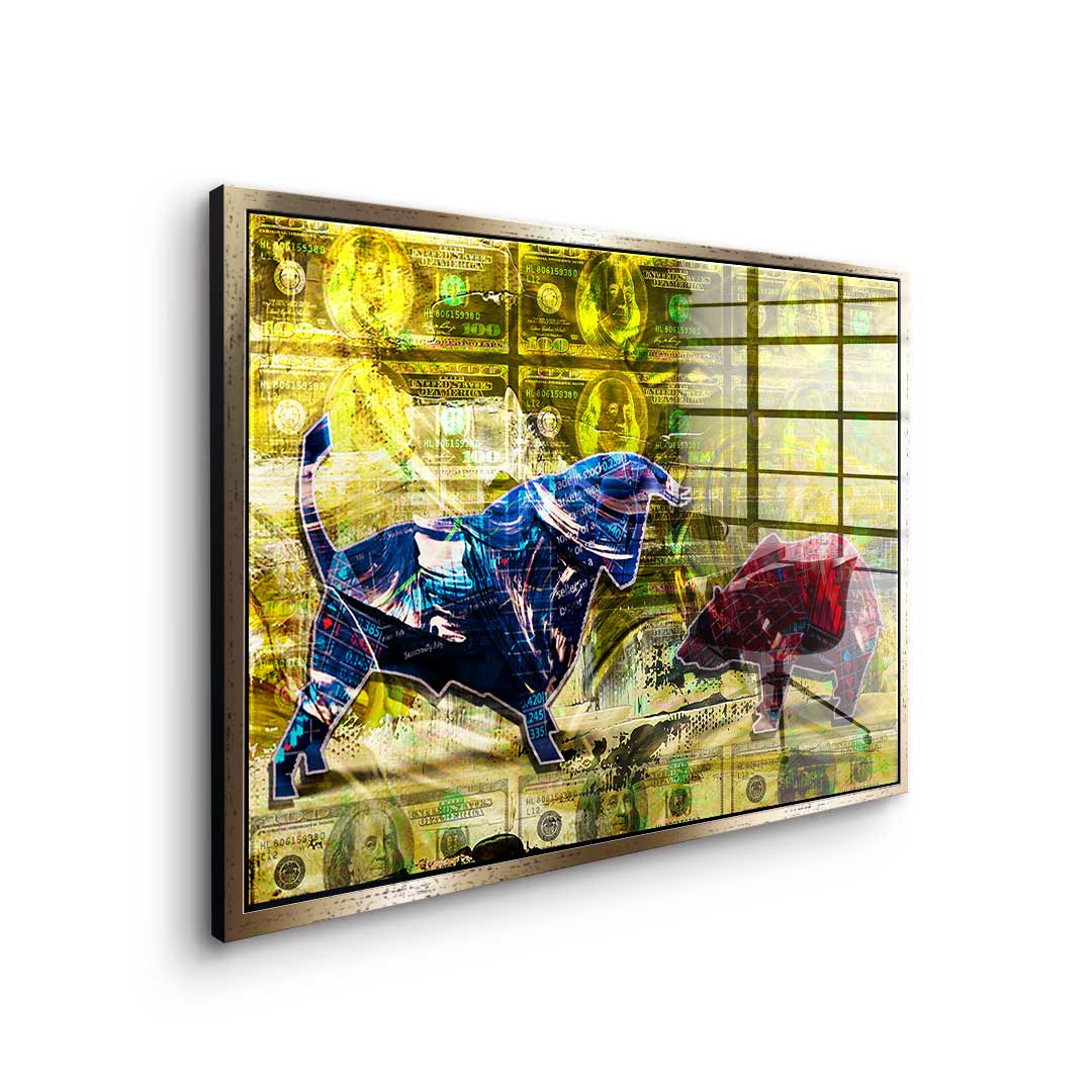 Bull vs. Bear - Acrylic glass
