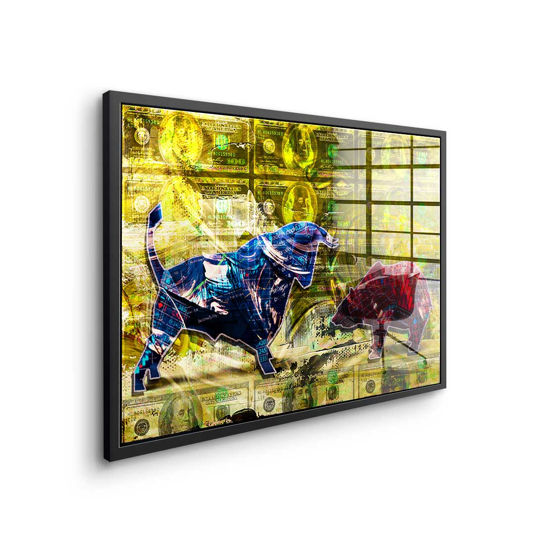 Bull vs. Bear - Acrylic glass