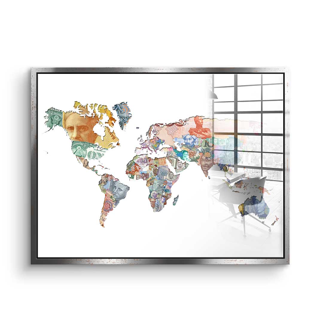 Geld regiert die Welt - White Edition - Acrylglas