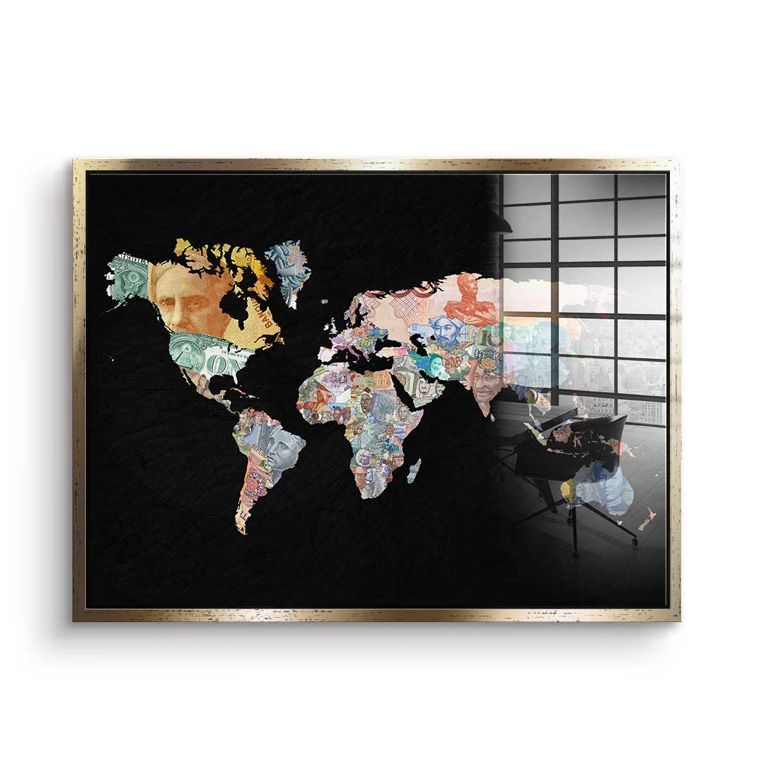 Geld regiert die Welt - Black Edition - Acrylglas