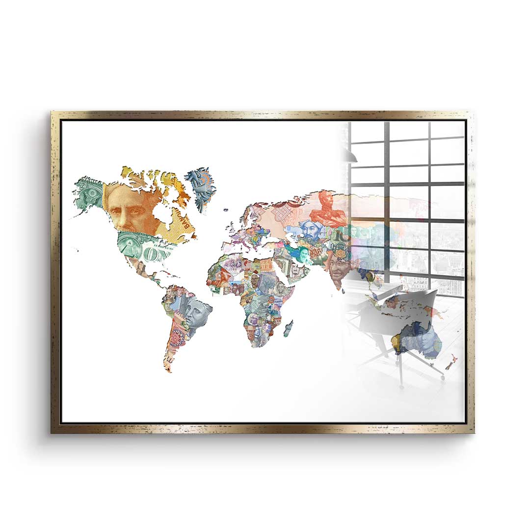 Geld regiert die Welt - White Edition - Acrylglas