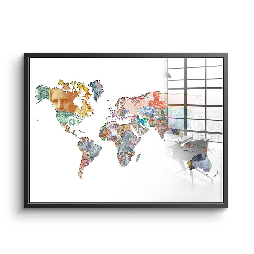 Geld regiert die Welt - White Edition - Acrylglas