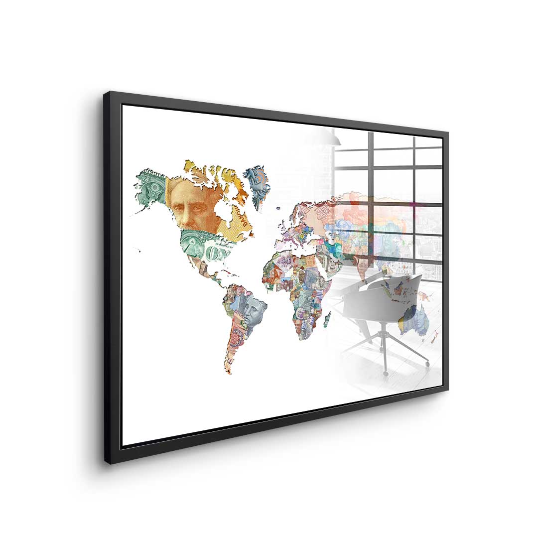 Geld regiert die Welt - White Edition - Acrylglas