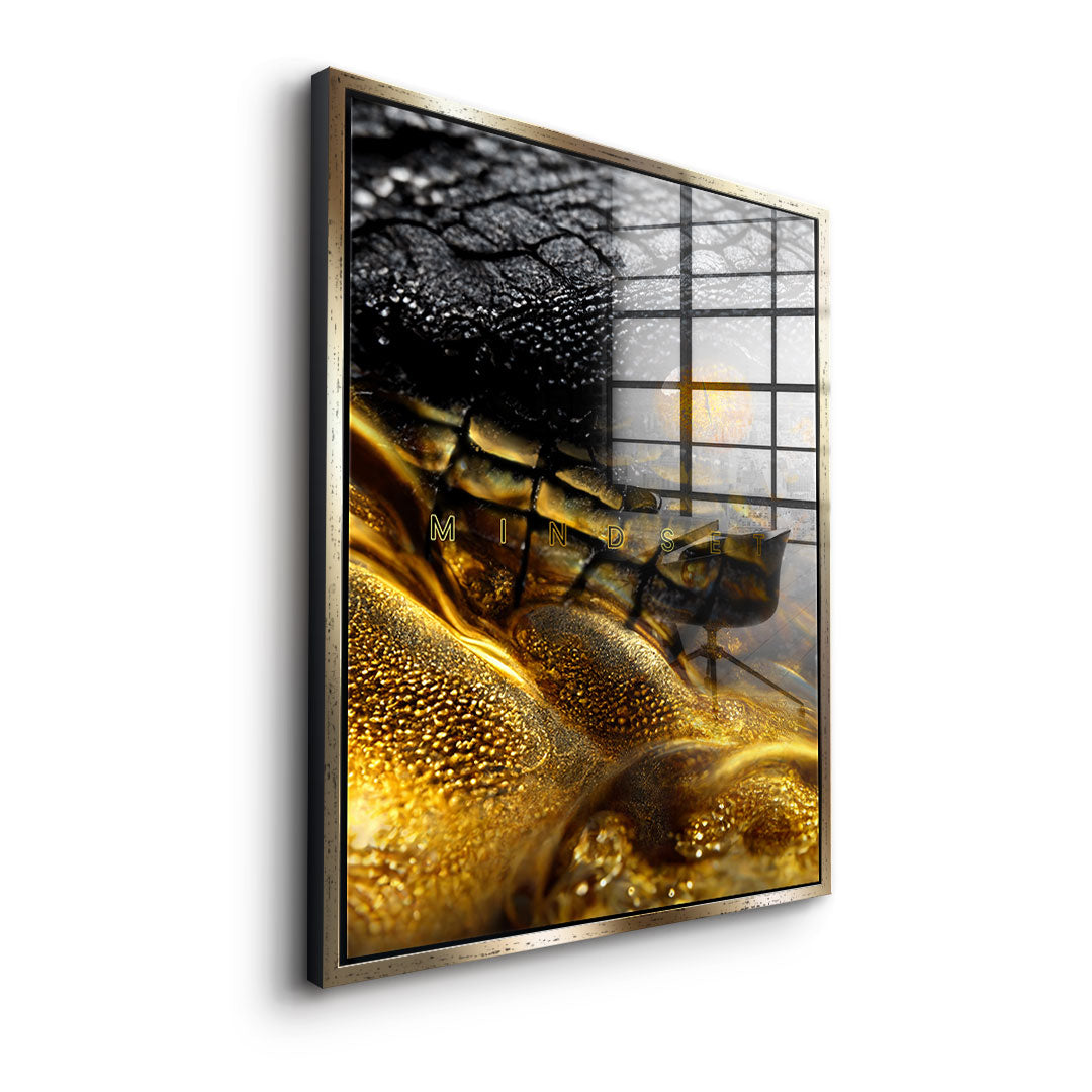 Gold Crocodile - Acrylglas