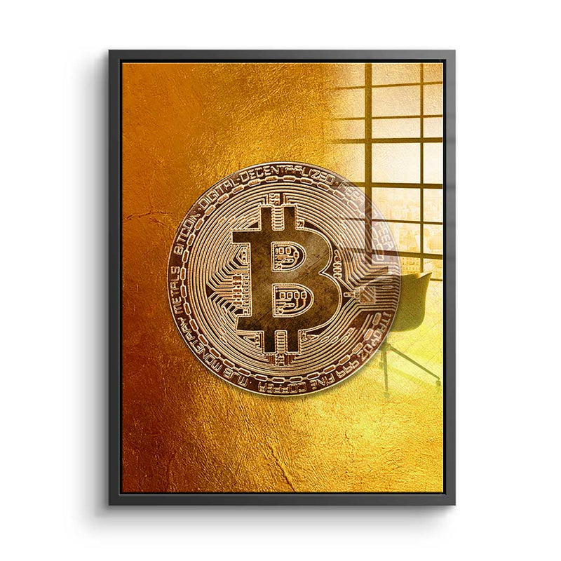 Golden Bitcoin - Acrylglas