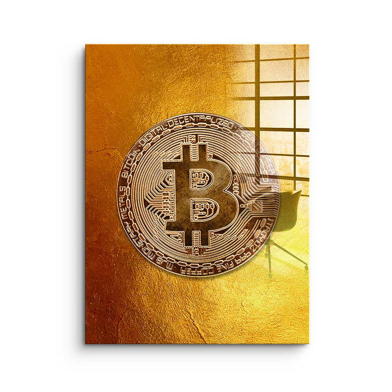 Golden Bitcoin - Acrylic
