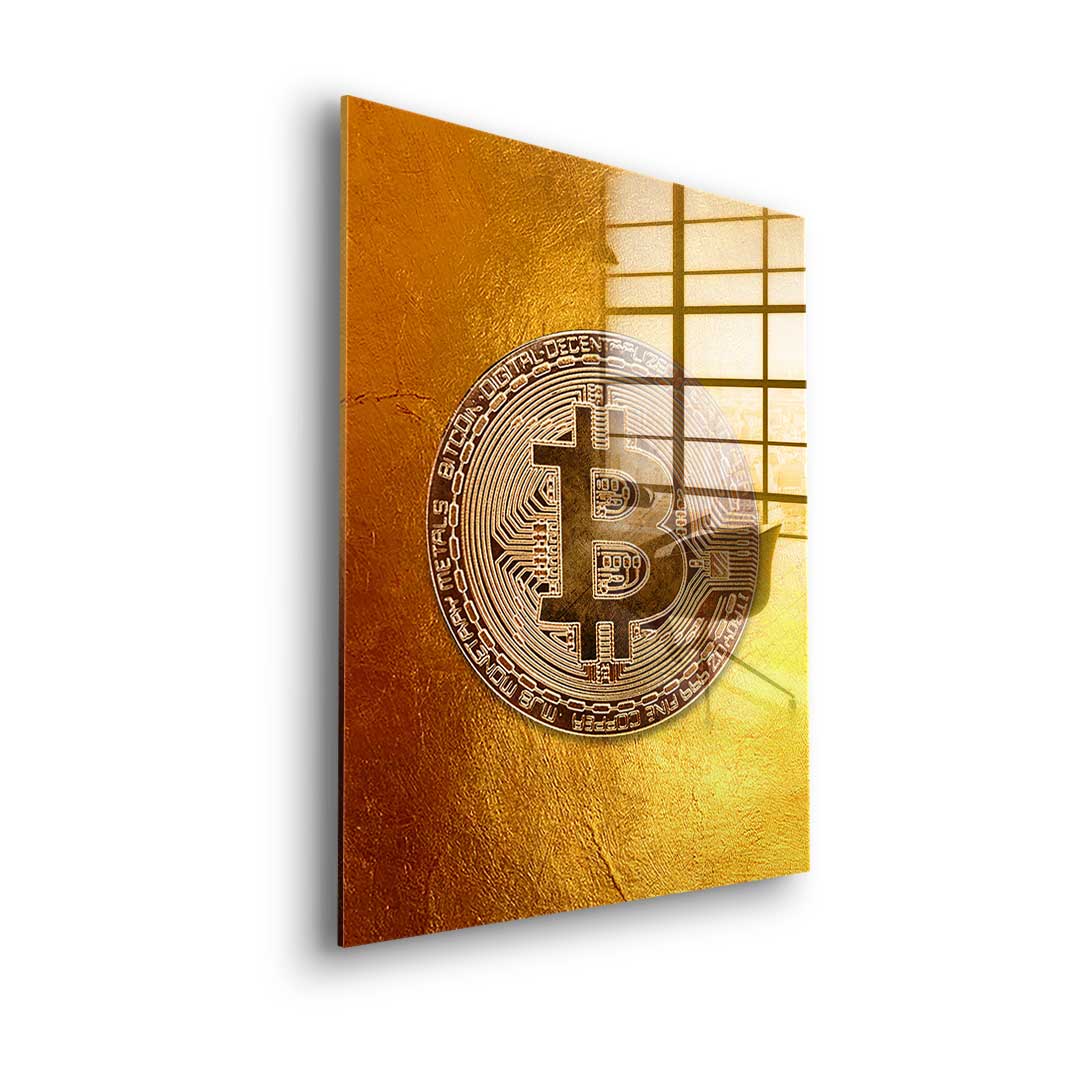 Golden Bitcoin - Acrylglas