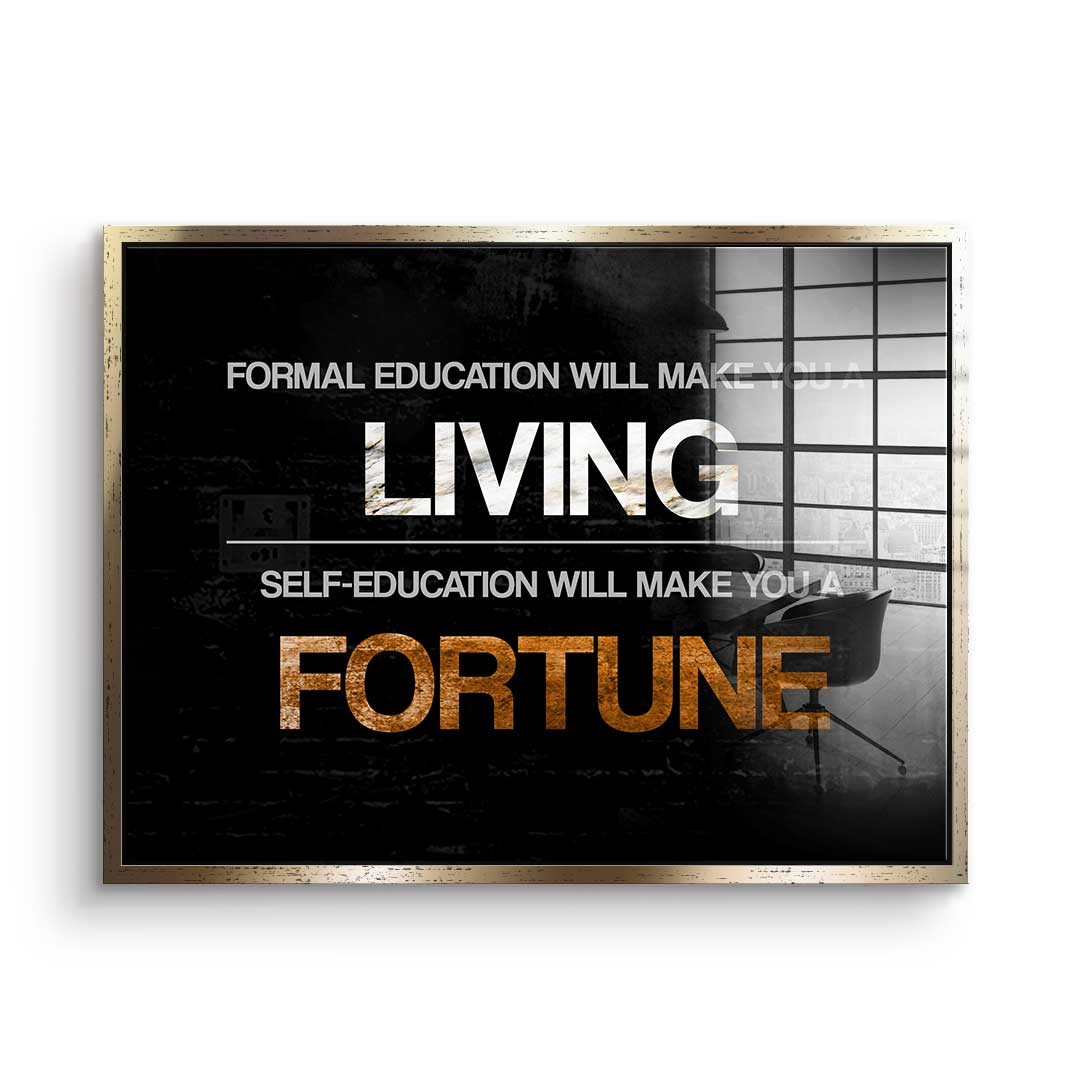 Formal Education vs. Self Education - Acrylglas