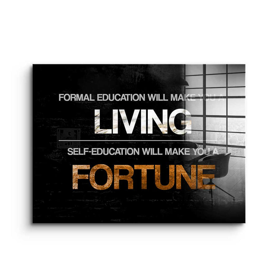 Formal Education vs. Self Education - Acrylic Glass