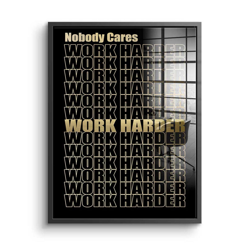 Work Harder Gold - Acrylglas