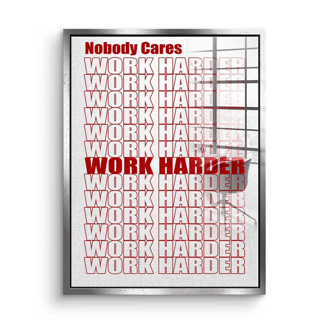 Work Harder Red - Acrylglas
