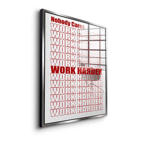Work Harder Red - Acrylic