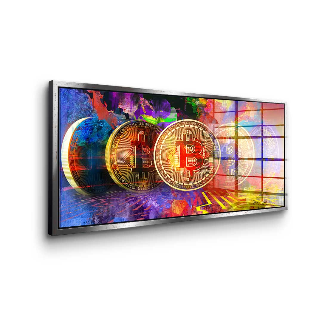 Multiple Bitcoin - Acrylglas