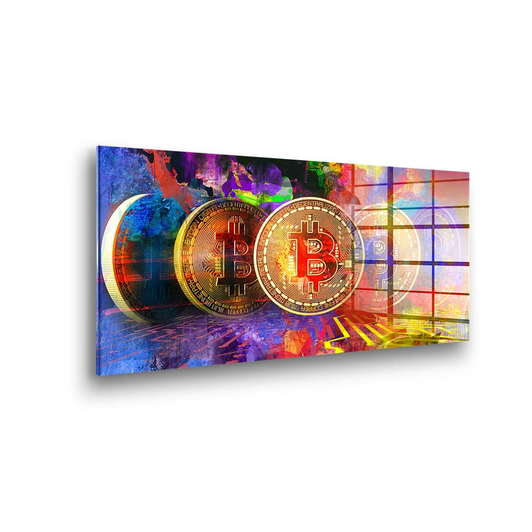 Multiple Bitcoin - Acrylglas