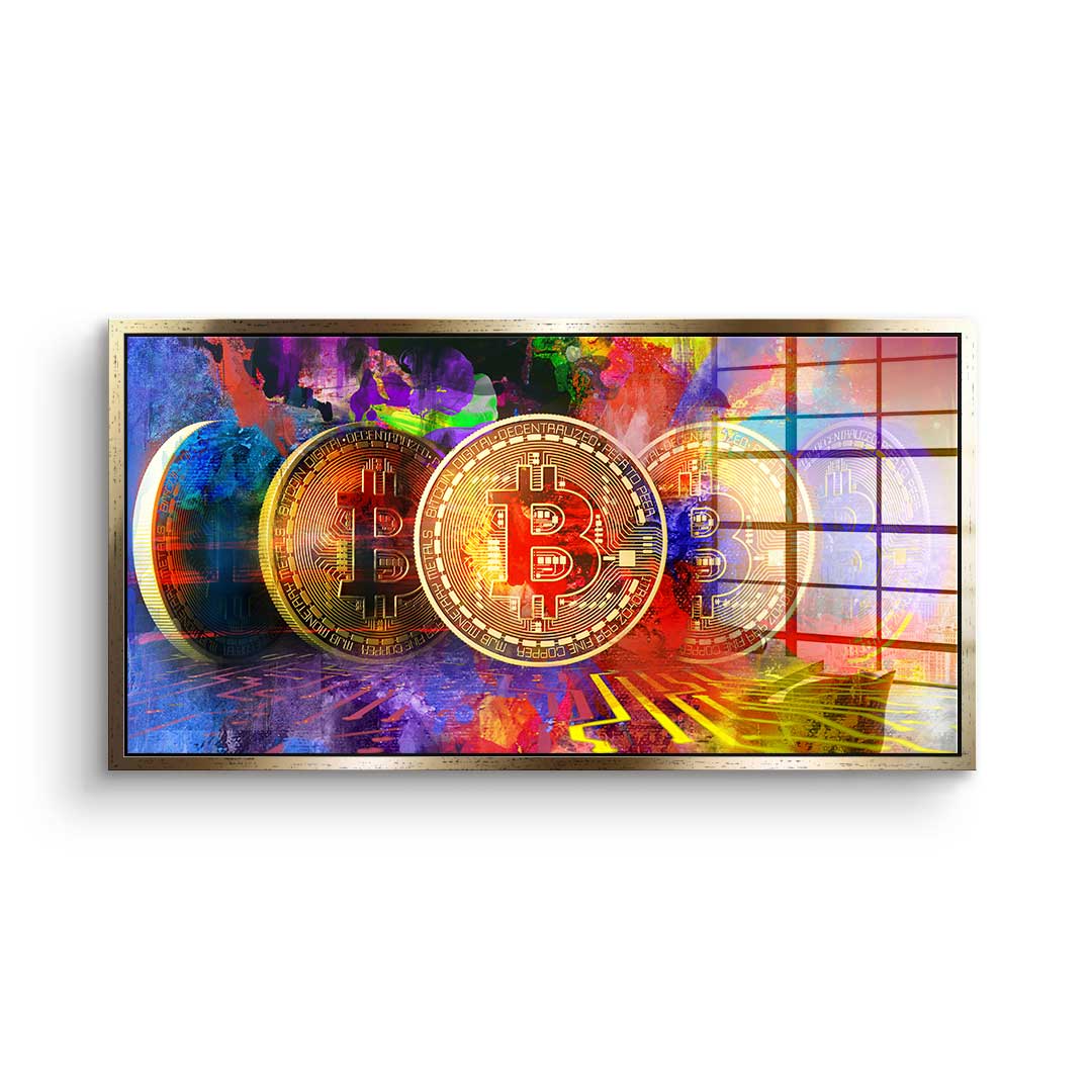 Multiple Bitcoin - Acrylglas