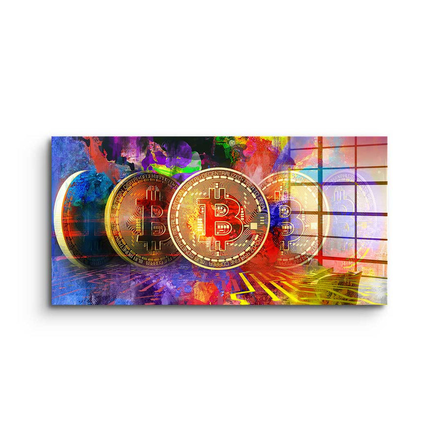 Multiple Bitcoin - Acrylglas