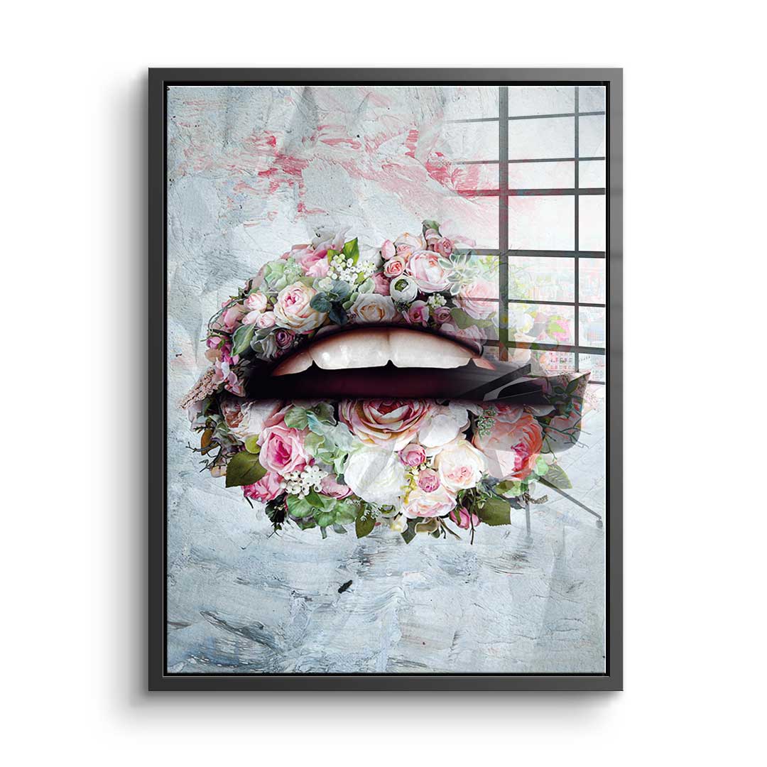 Lips & Flowers - Acrylic