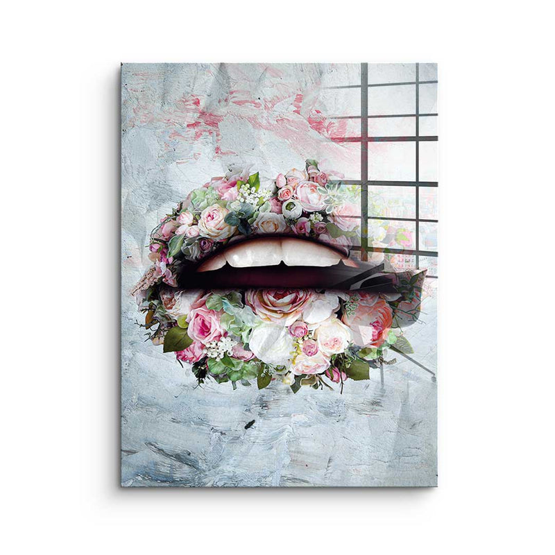 Lips & Flowers - Acrylic