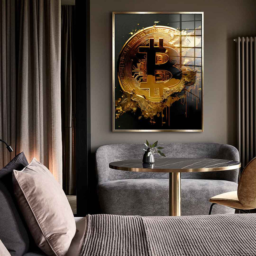 Raw Bitcoin - Acrylic glass