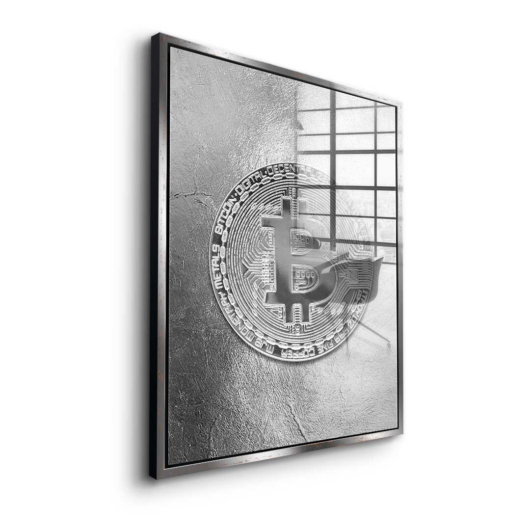 Silver Bitcoin - Acrylglas