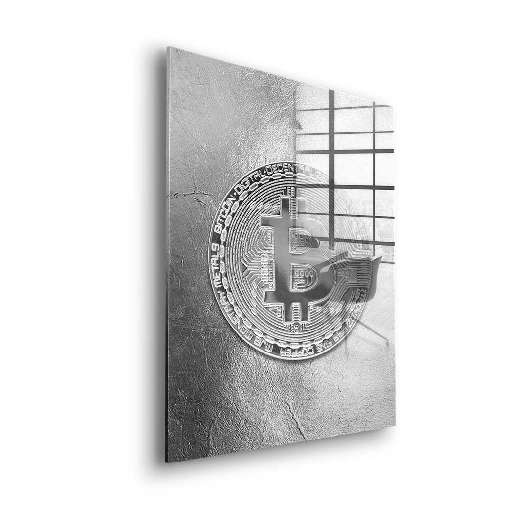 Silver Bitcoin - Acrylglas