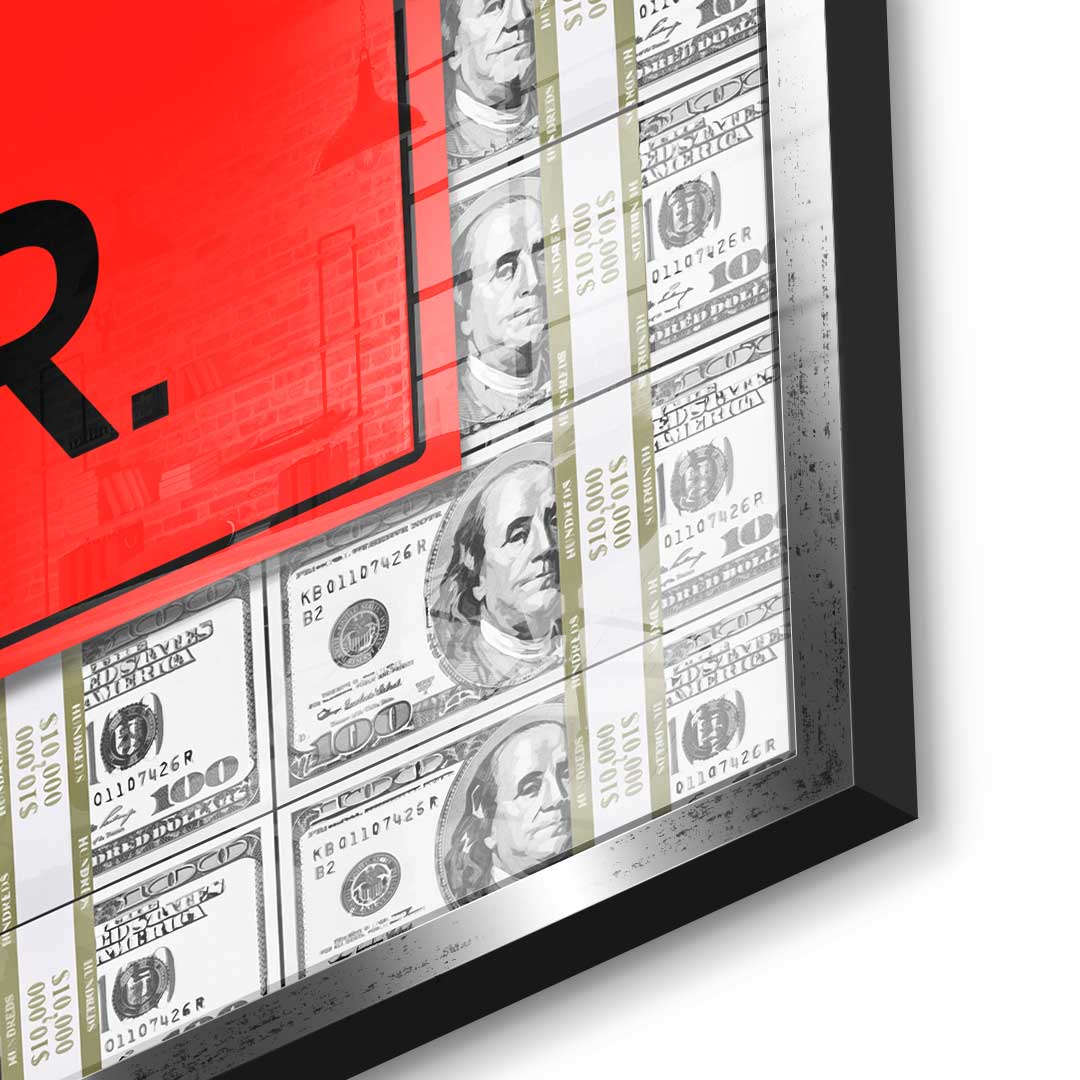 Acrylic glass print Work Harder