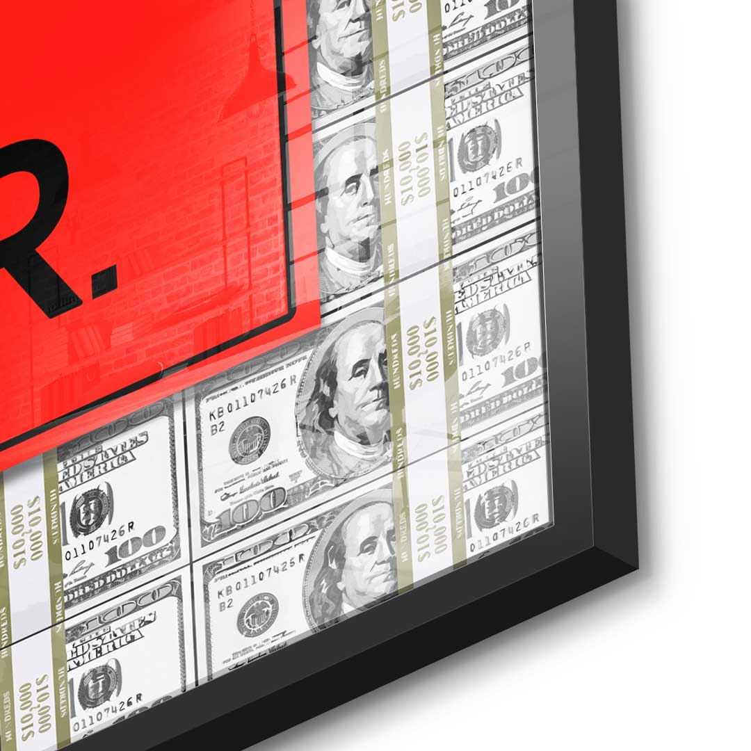 Acrylic glass print Work Harder