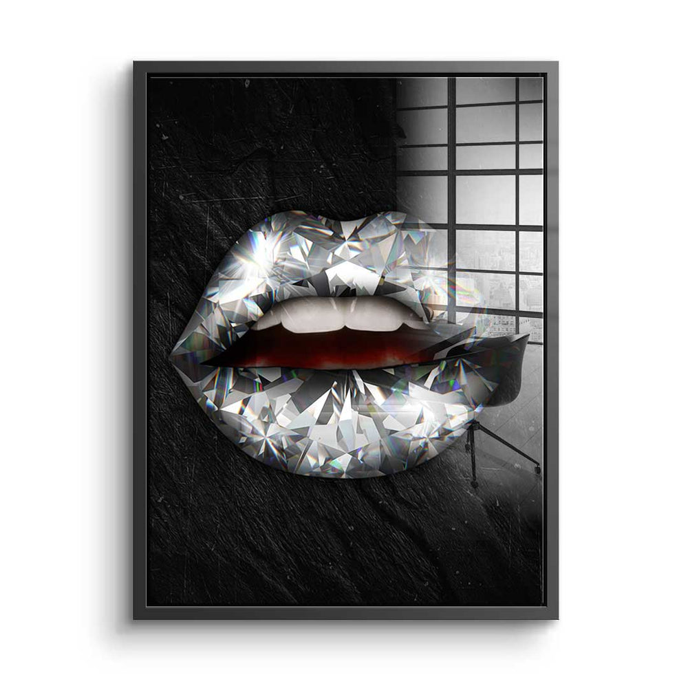 Lippen X Diamant als Acrylglasbild von DOTCOMCANVAS®