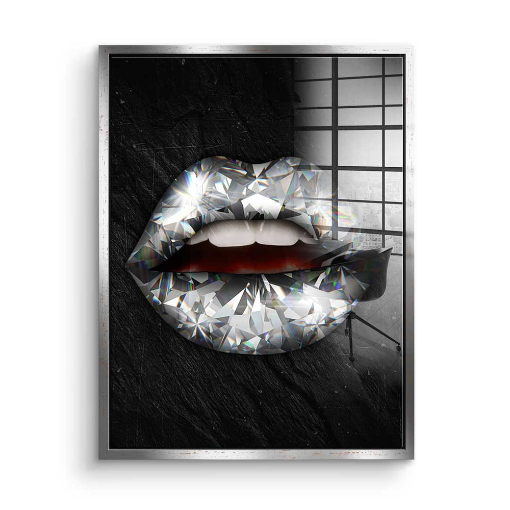 Lippen X Diamant Acrylglasbild – Ansicht 3