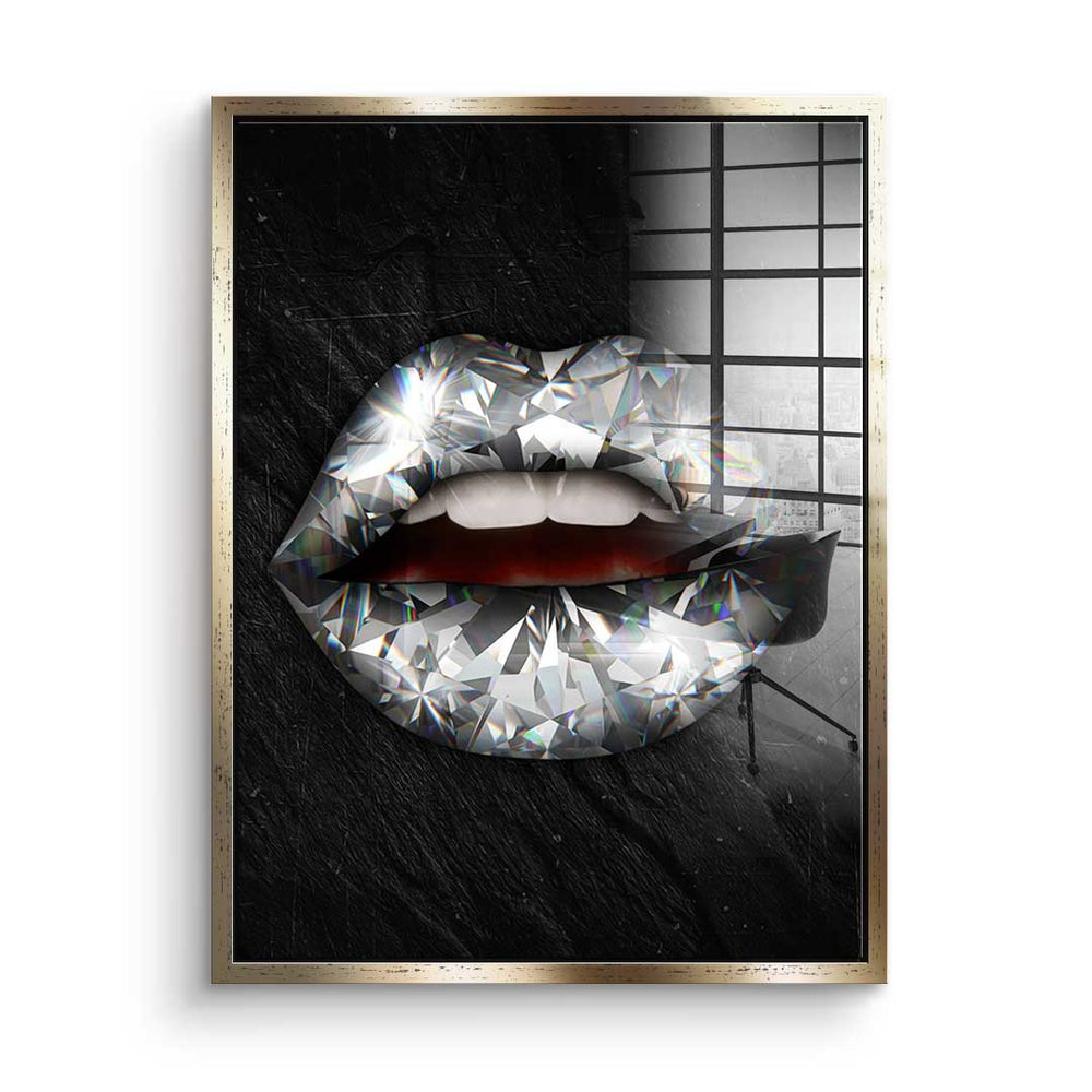 Lippen X Diamant - Acrylglas