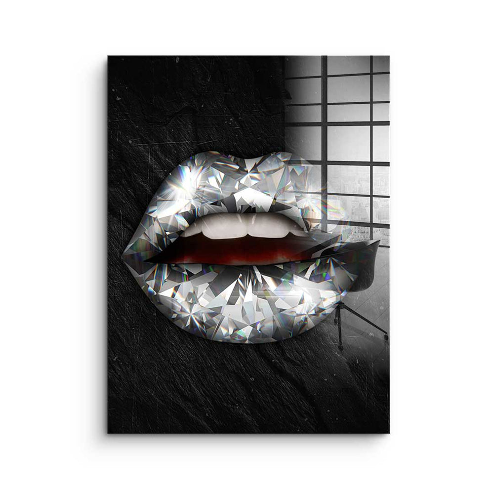 Lippen X Diamant Acrylglasbild – Ansicht 2