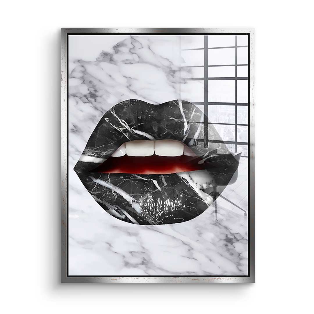 Lippen X Marmor - Acrylglas