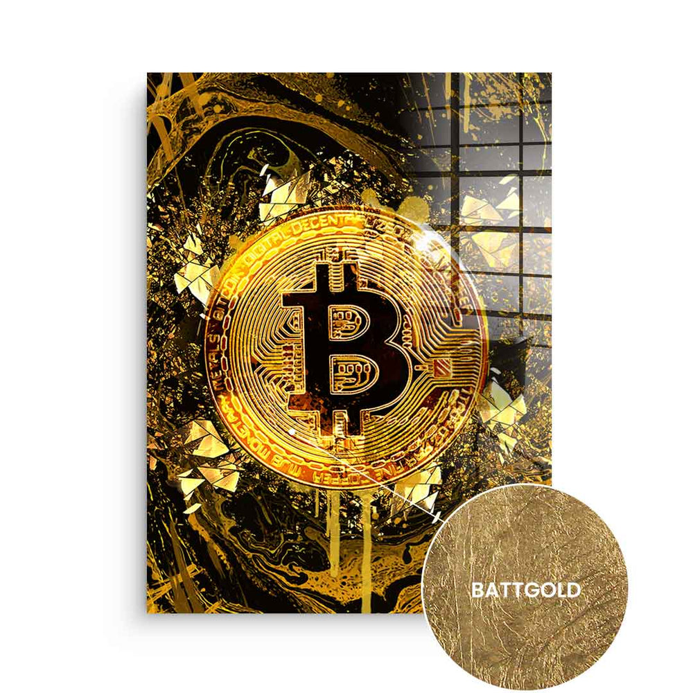 Goldrush Bitcoin Blattgoldbild – Ansicht 2