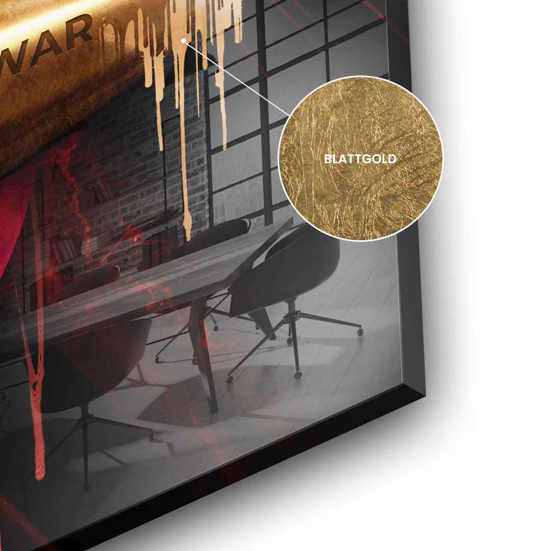 MAKE LOVE NOT WAR - Blattgold