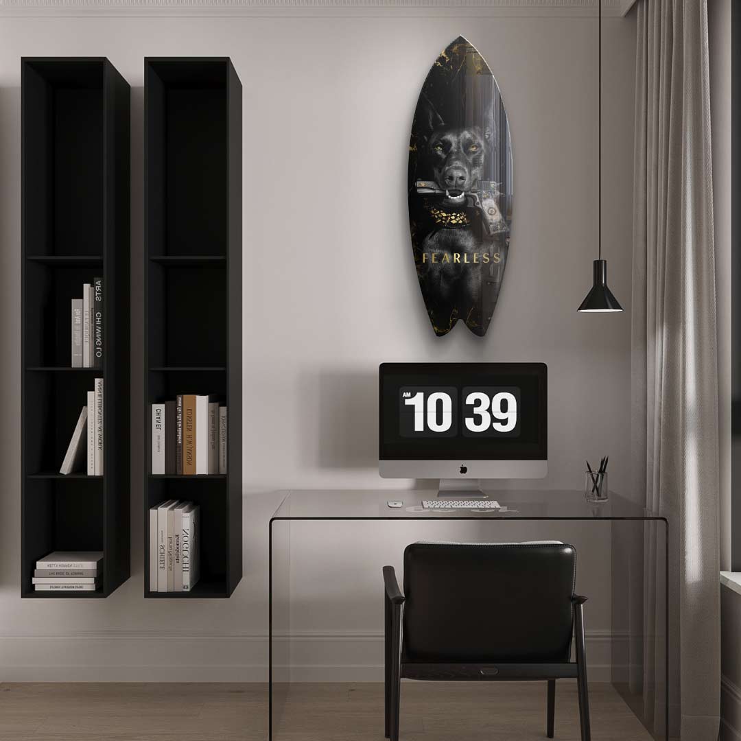 Surfboard Luxury Dog - Blattgold