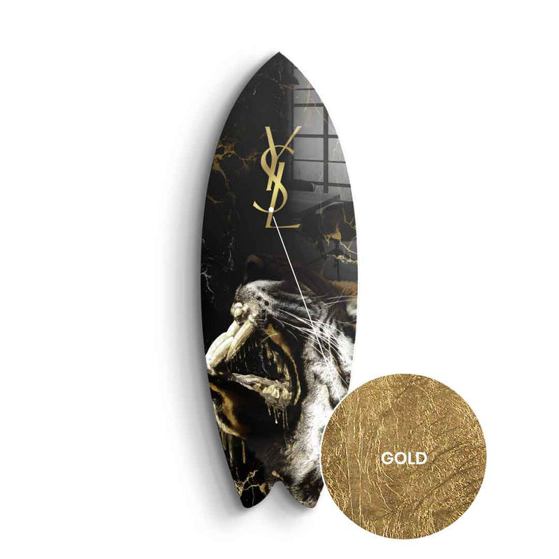 Surfboard Luxury Tiger - Blattgold