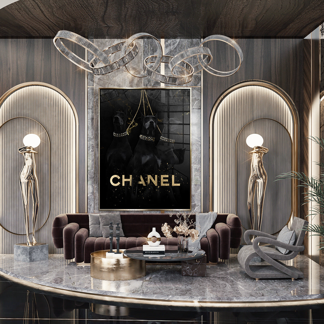 Three Luxury Dogs - Blattgold